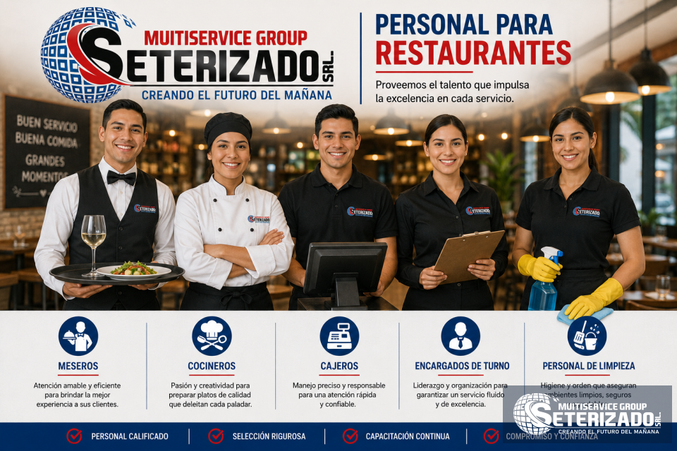 Personal uniformado de Seterizado para restaurantes